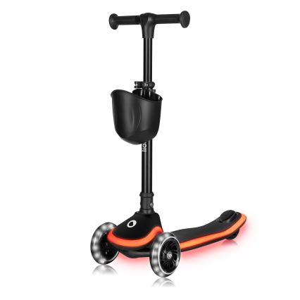 Lionelo - Patinete infantil MEY 3xAAA Negro Ónix