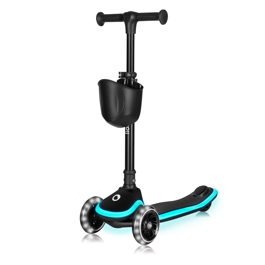 Lionelo - Patinete infantil MEY 3xAAA Negro Ónix