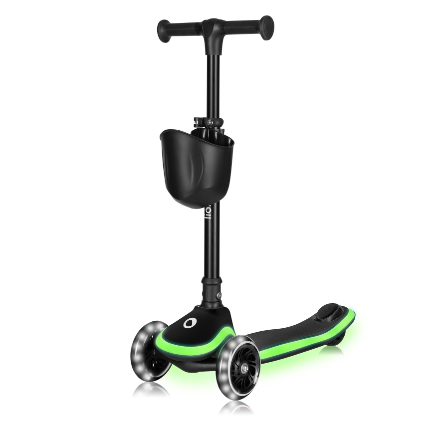 Lionelo - Patinete infantil MEY 3xAAA Negro Ónix