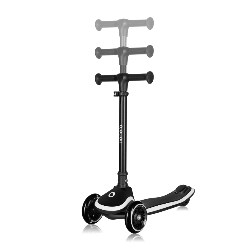 Lionelo - Patinete infantil MEY 3xAAA Negro Ónix