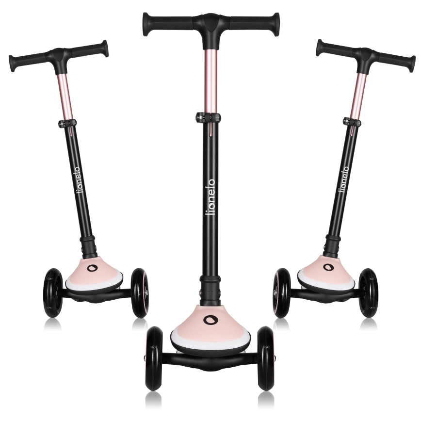 Lionelo - Patinete infantil MEY 3xAAA Rosa