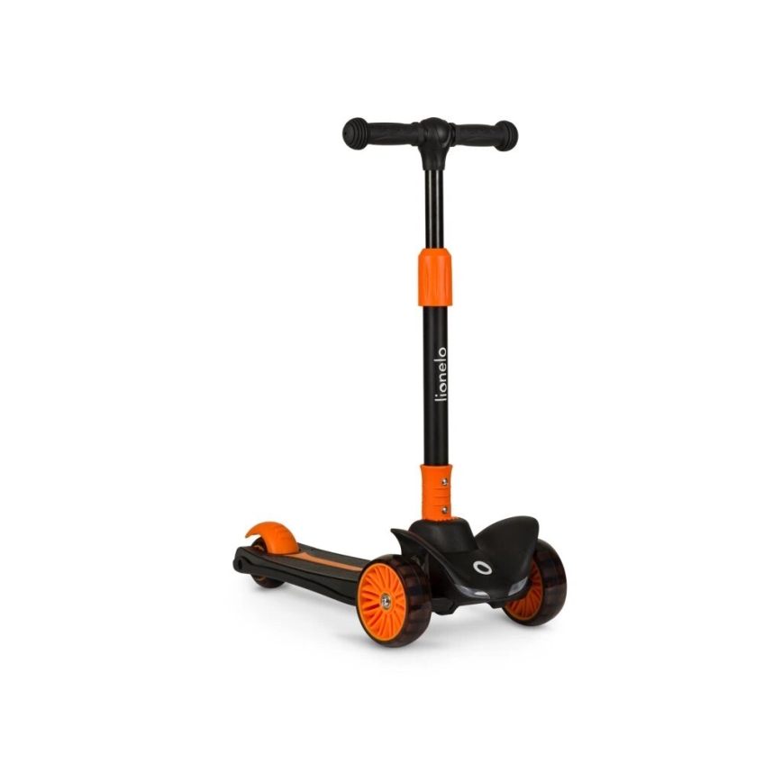Lionelo - Patinete infantil TIMMY 3xAA naranja/negro