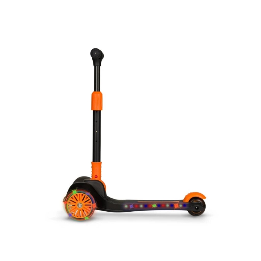 Lionelo - Patinete infantil TIMMY 3xAA naranja/negro