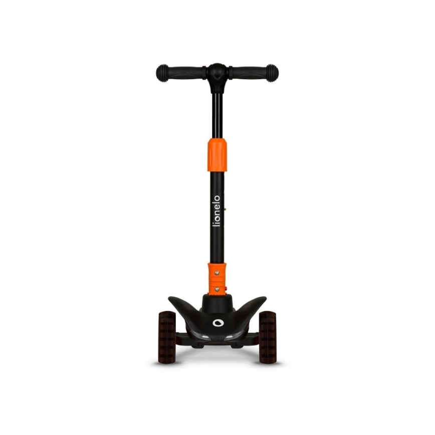 Lionelo - Patinete infantil TIMMY 3xAA naranja/negro
