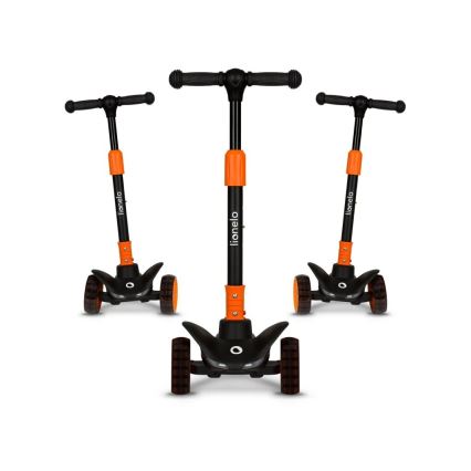 Lionelo - Patinete infantil TIMMY 3xAA naranja/negro