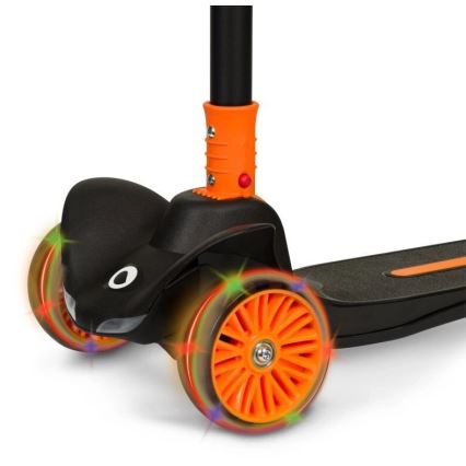 Lionelo - Patinete infantil TIMMY 3xAA naranja/negro