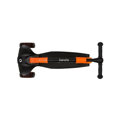 Lionelo - Patinete infantil TIMMY 3xAA naranja/negro