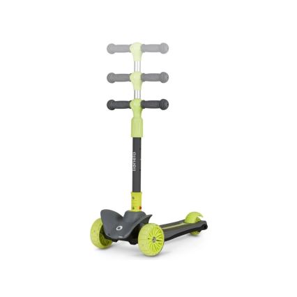 Lionelo - Patinete infantil TIMMY 3xAA verde/gris