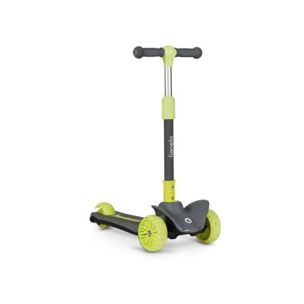 Lionelo - Patinete infantil TIMMY 3xAA verde/gris