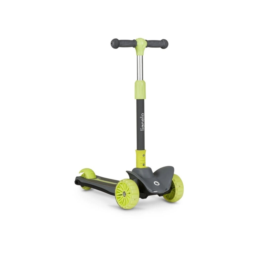 Lionelo - Patinete infantil TIMMY 3xAA verde/gris