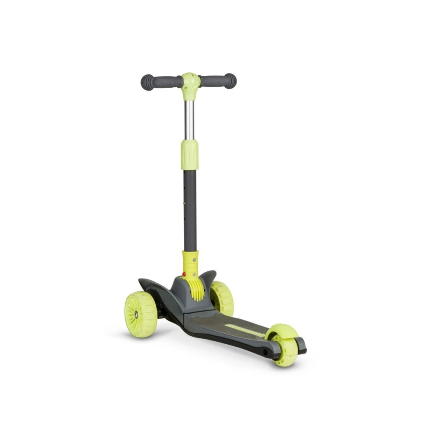 Lionelo - Patinete infantil TIMMY 3xAA verde/gris