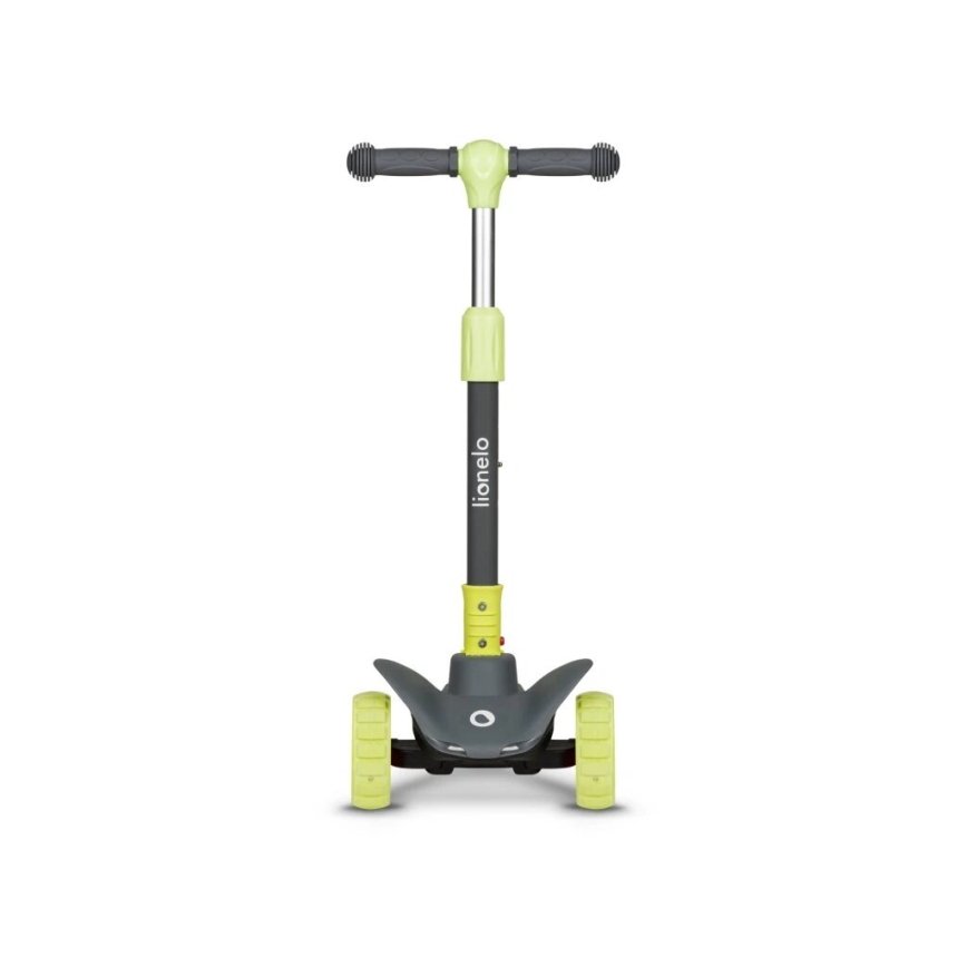 Lionelo - Patinete infantil TIMMY 3xAA verde/gris