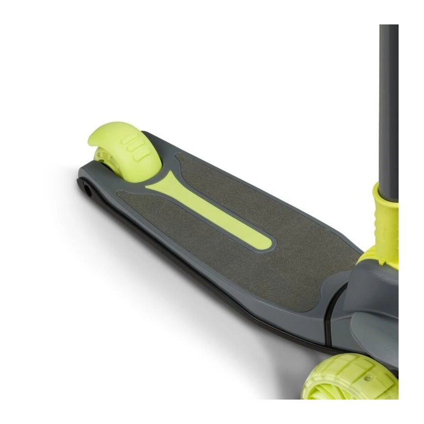Lionelo - Patinete infantil TIMMY 3xAA verde/gris