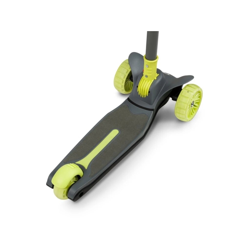 Lionelo - Patinete infantil TIMMY 3xAA verde/gris