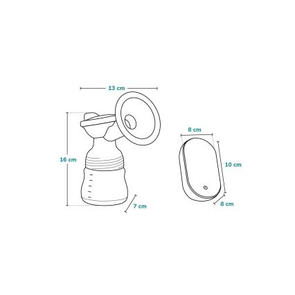 Lionelo - Extractor de leche materna eléctrico recargable FIDI GO 5V 1200 mAh 150ml
