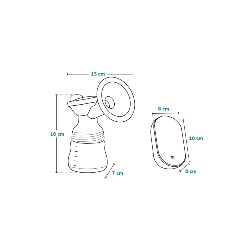 Lionelo - Extractor de leche materna eléctrico recargable FIDI GO 5V 1200 mAh 150ml