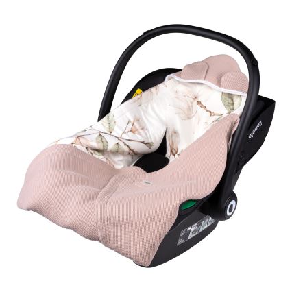 Lionelo - Saco envolvente para silla de coche TRAVEL SWADDLE 90x90 cm Beige Magnolia