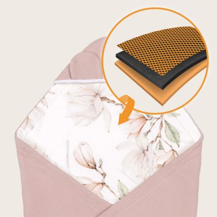 Lionelo - Saco envolvente para silla de coche TRAVEL SWADDLE 90x90 cm Beige Magnolia
