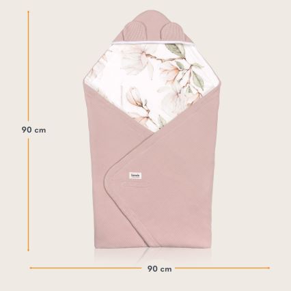 Lionelo - Saco envolvente para silla de coche TRAVEL SWADDLE 90x90 cm Beige Magnolia
