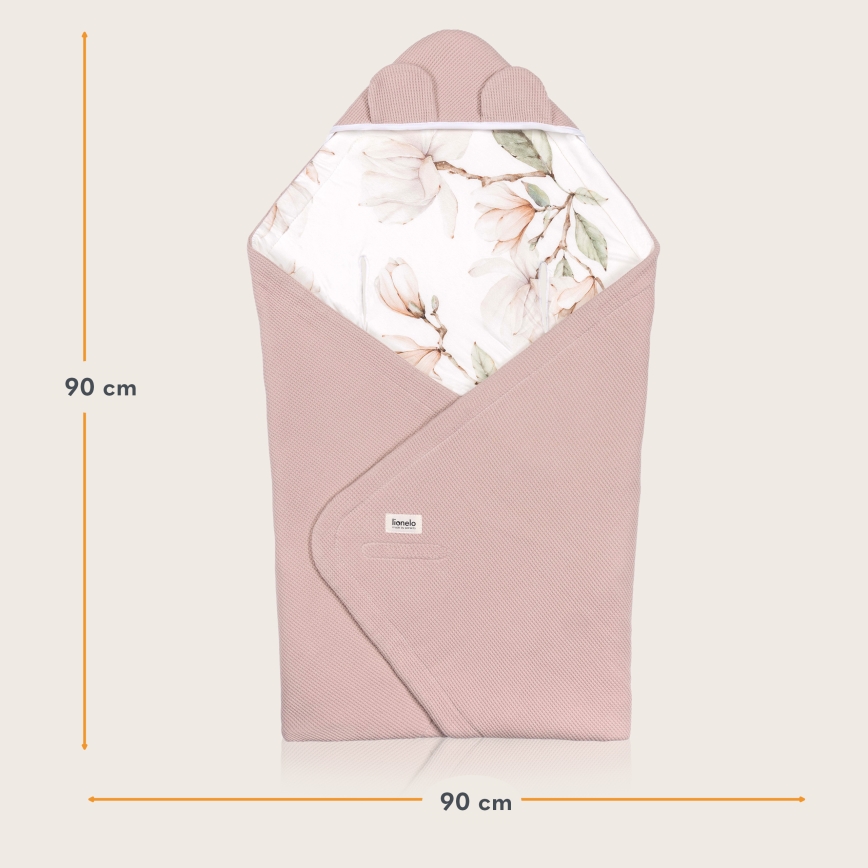 Lionelo - Saco envolvente para silla de coche TRAVEL SWADDLE 90x90 cm Beige Magnolia