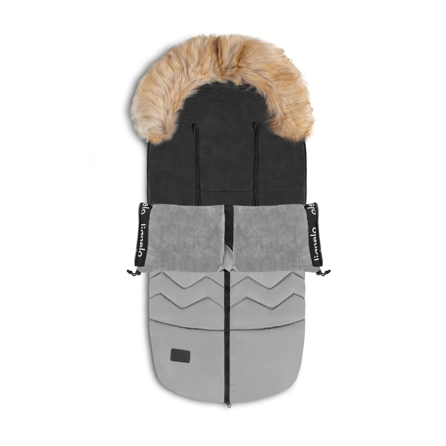 Lionelo - Saco para silla de paseo infantil FRODE Gris Paloma