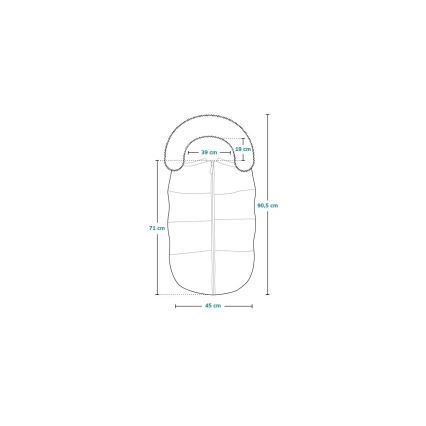 Lionelo - Saco para silla de paseo infantil FRODE Gris Paloma