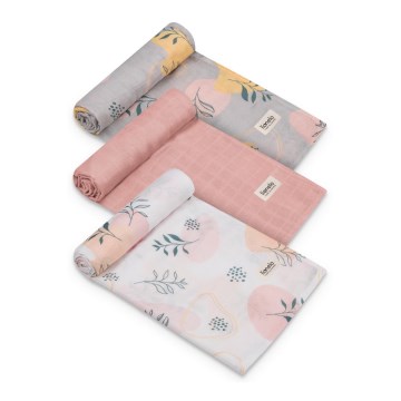 Lionelo - Set de 3 muselinas de bambú BAMBOO SET 70x70 cm Leaf