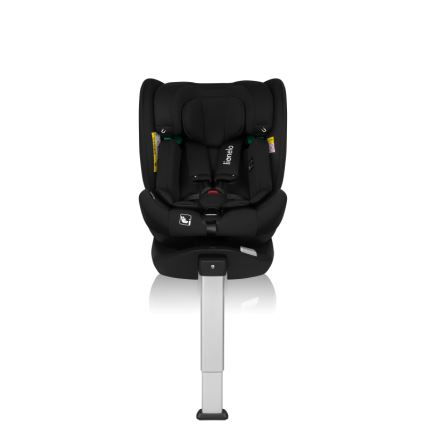 Lionelo - Silla de coche giratoria con base BRAAM AIR i-Size 40-150 cm Negro Carbono