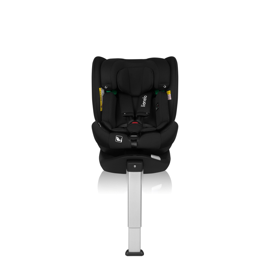 Lionelo - Silla de coche giratoria con base BRAAM AIR i-Size 40-150 cm Negro Carbono