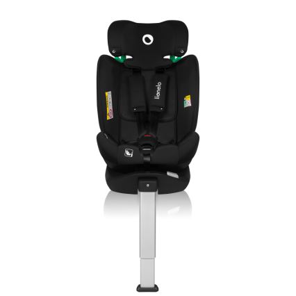 Lionelo - Silla de coche giratoria con base BRAAM AIR i-Size 40-150 cm Negro Carbono