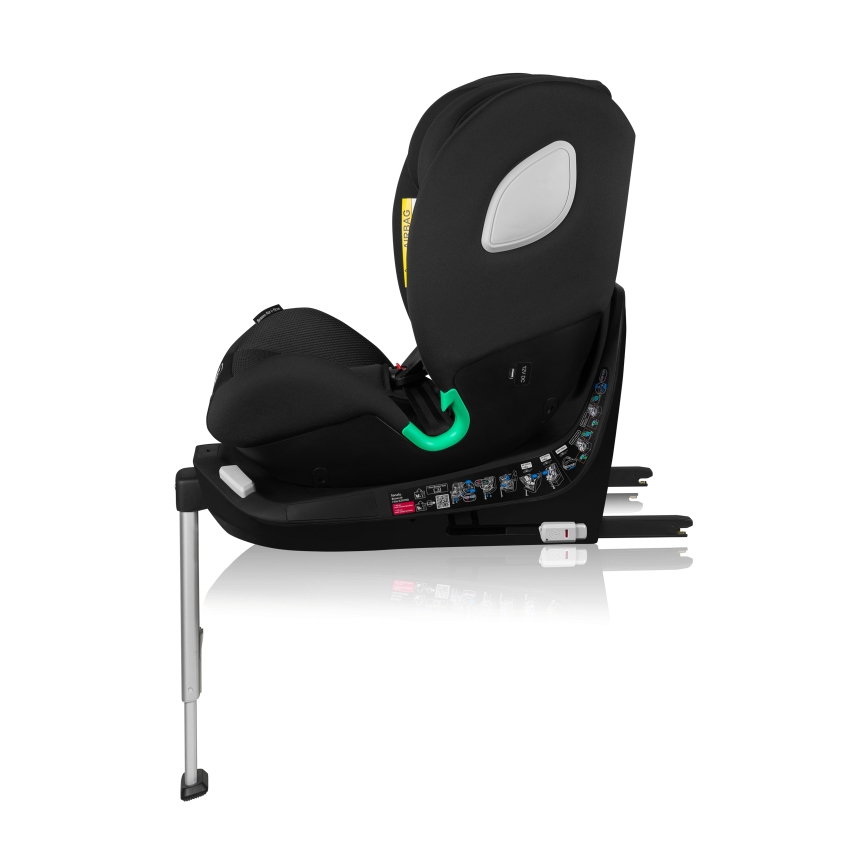 Lionelo - Silla de coche giratoria con base BRAAM AIR i-Size 40-150 cm Negro Carbono
