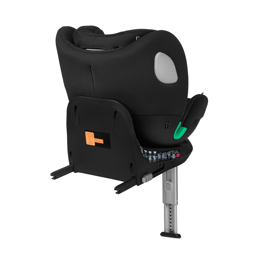 Lionelo - Silla de coche giratoria con base BRAAM AIR i-Size 40-150 cm Negro Carbono