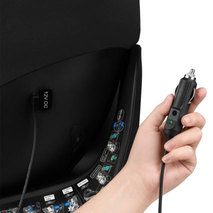 Lionelo - Silla de coche giratoria con base BRAAM AIR i-Size 40-150 cm Negro Carbono