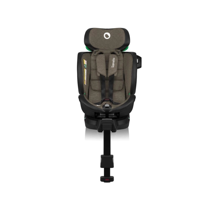Lionelo - Silla de auto con base giratoria HARMONY i-Size 40-150 cm negra/oliva