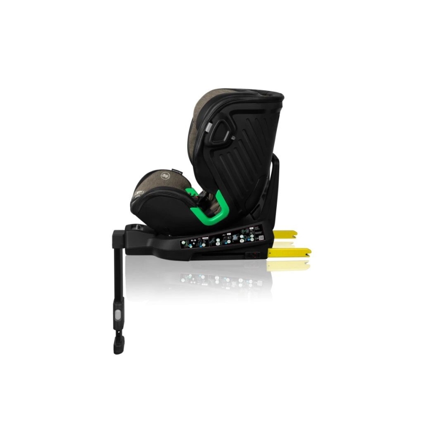 Lionelo - Silla de auto con base giratoria HARMONY i-Size 40-150 cm negra/oliva