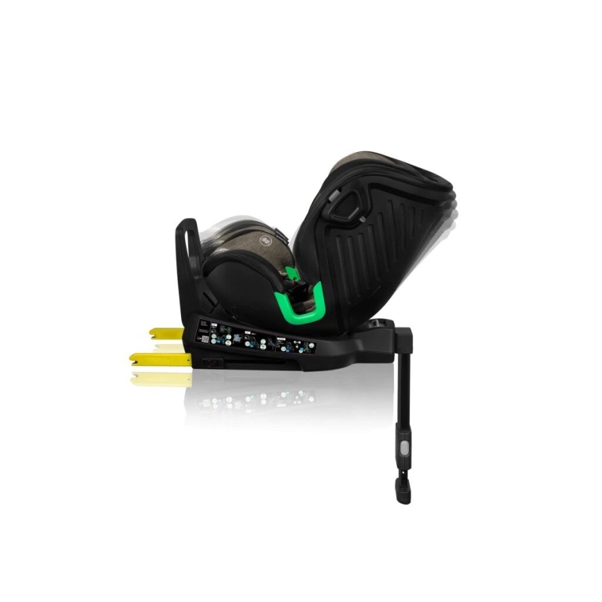 Lionelo - Silla de auto con base giratoria HARMONY i-Size 40-150 cm negra/oliva