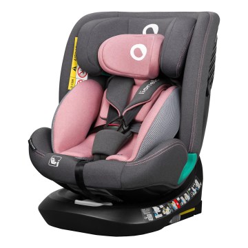 Lionelo - Silla de auto giratoria con base BASTIAAN ONE i-Size 40-150 cm Rosa Pink