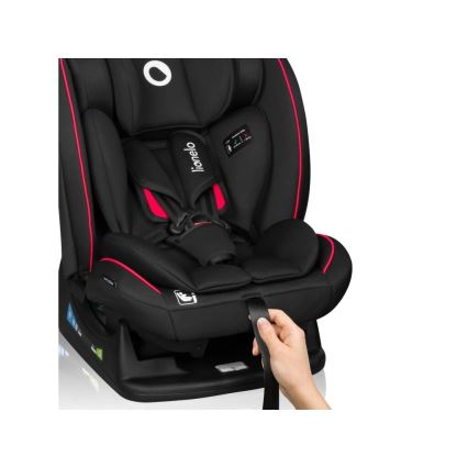 Lionelo - Silla de coche AART i-Size 40-150 cm negra/roja