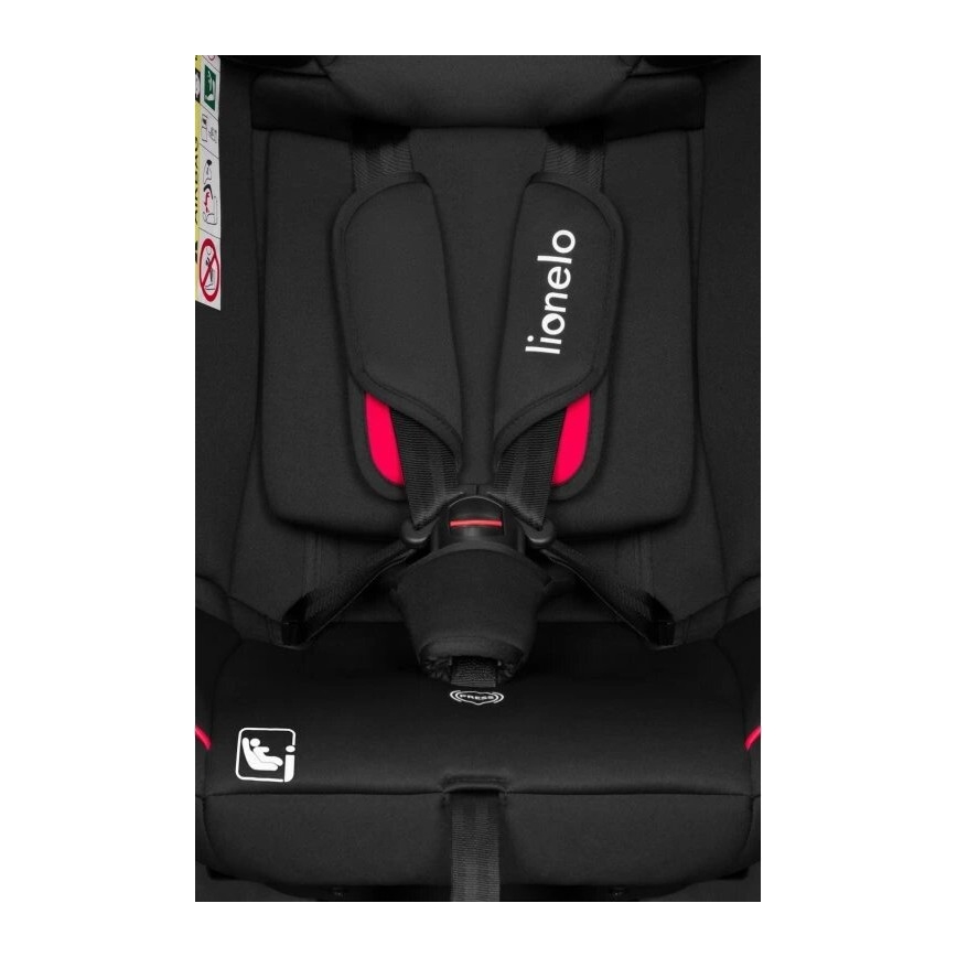 Lionelo - Silla de coche AART i-Size 40-150 cm negra/roja