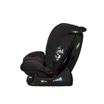 Lionelo - Silla de coche AART i-Size 40-150 cm negra/roja