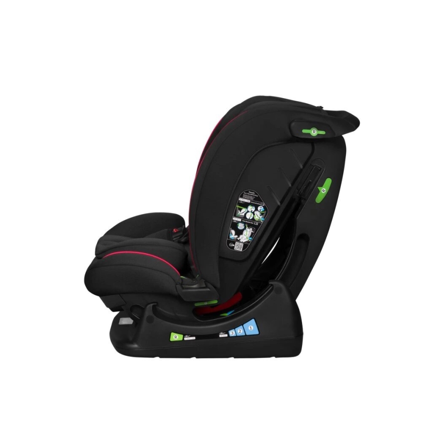 Lionelo - Silla de coche AART i-Size 40-150 cm negra/roja