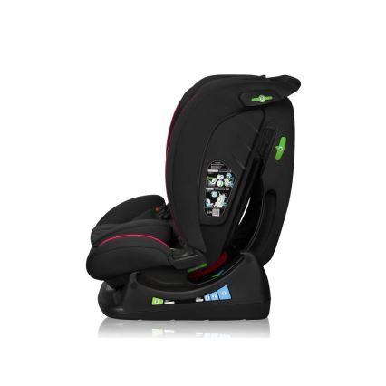 Lionelo - Silla de coche AART i-Size 40-150 cm negra/roja