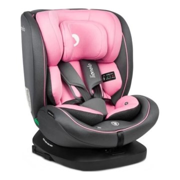 Lionelo - Silla de coche BASTIAAN i-Size 40-150 cm gris/rosa