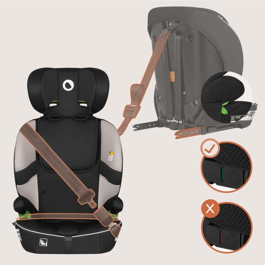 Lionelo - Silla de coche BILLY i-Size 76-150 cm Beige Latte