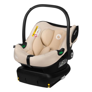 Lionelo - Silla de coche con base giratoria ASTRID SET i-Size 40-87 cm Beige Arena