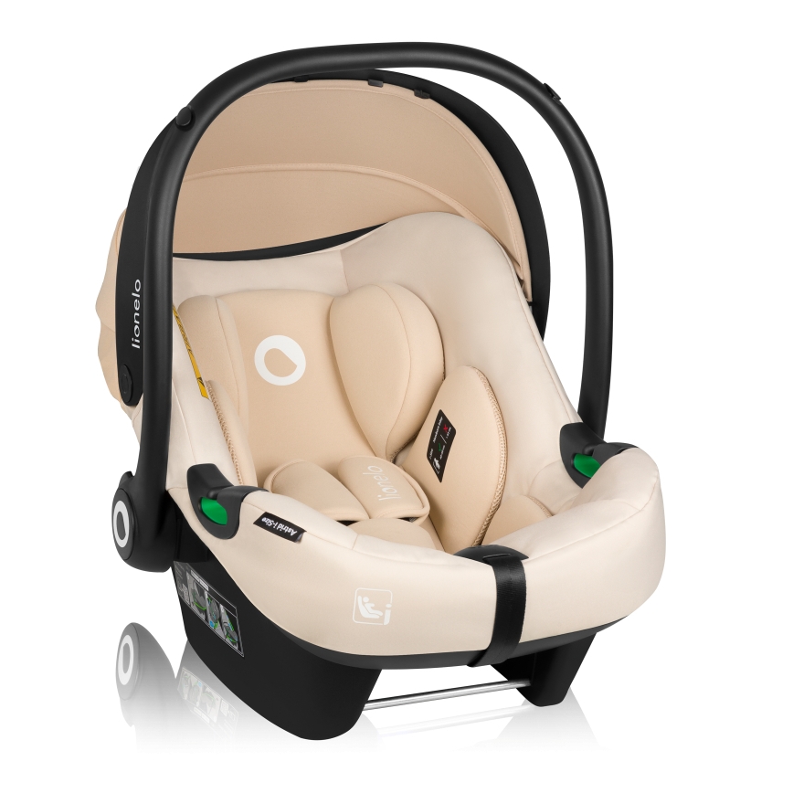 Lionelo - Silla de coche con base giratoria ASTRID SET i-Size 40-87 cm Beige Arena