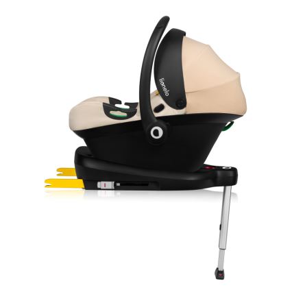 Lionelo - Silla de coche con base giratoria ASTRID SET i-Size 40-87 cm Beige Arena