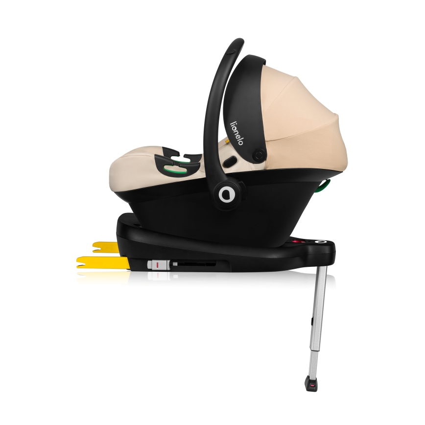 Lionelo - Silla de coche con base giratoria ASTRID SET i-Size 40-87 cm Beige Arena