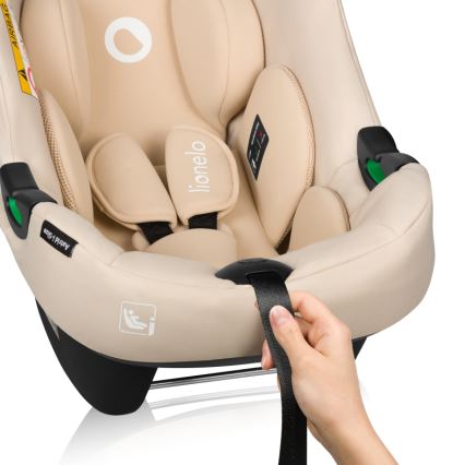 Lionelo - Silla de coche con base giratoria ASTRID SET i-Size 40-87 cm Beige Arena