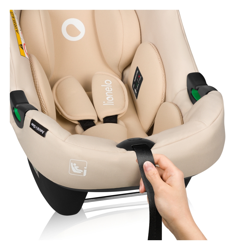Lionelo - Silla de coche con base giratoria ASTRID SET i-Size 40-87 cm Beige Arena